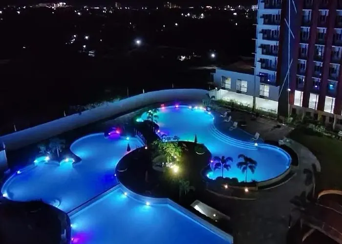 Cozy Maroon Theme And Lights View At Night *